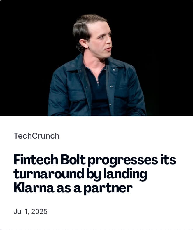 Bolt Financial: TechCrunch on the raise
